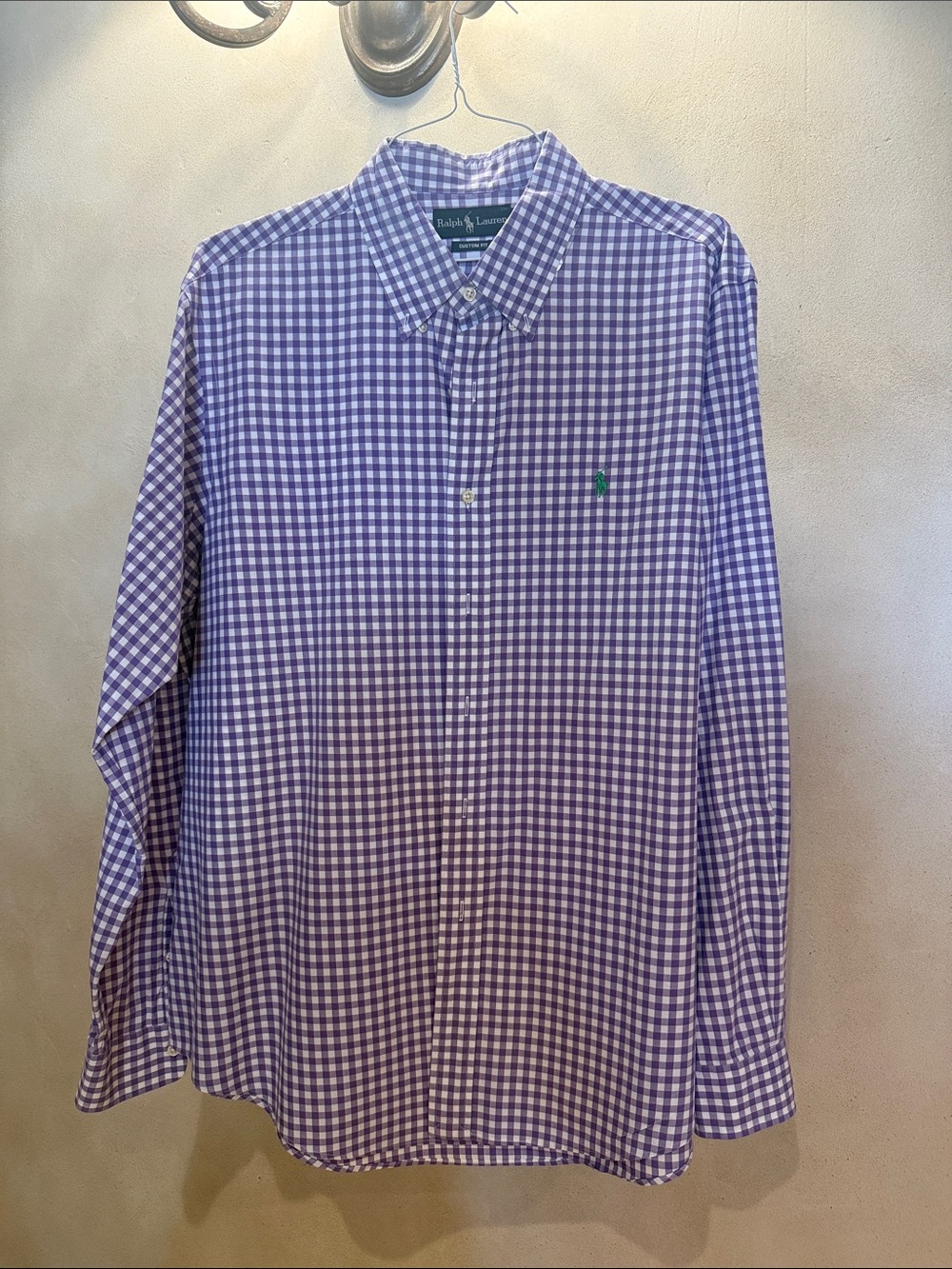 Ralph Lauren Purple Gingham Button-Down Shirt